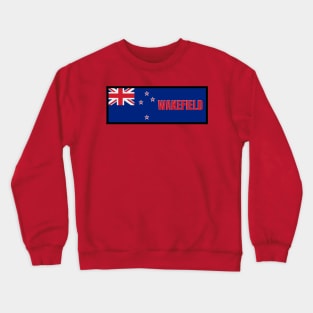 Wakefield City in New Zealand Flag Crewneck Sweatshirt